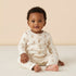 Lion Print Sleepsuit with Button Closure - Cream / 12-18 mths