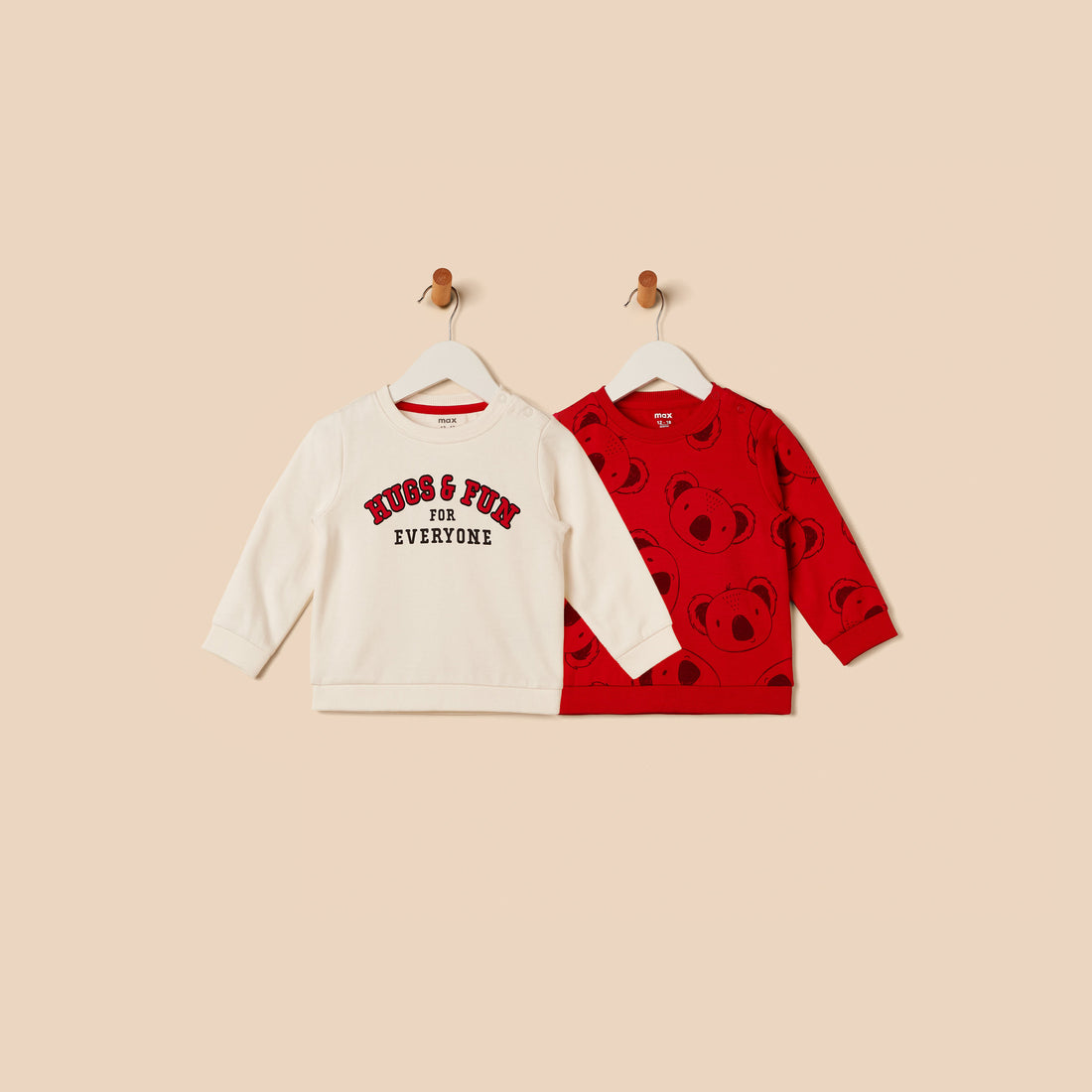 Pack of 2 - Printed Cotton Sweatshirt - Multicolour / 12-18 mths