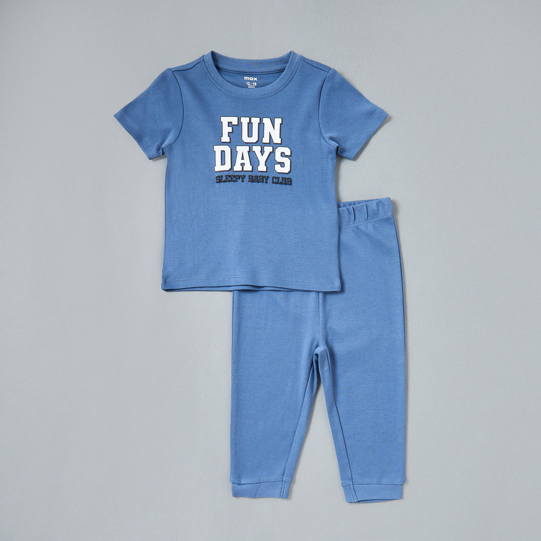 Pack of 2 - Printed Cotton Pyjama Set
