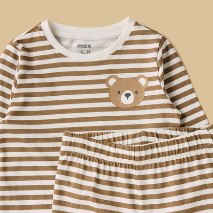 Pack of 2 - Bear Print T-shirts and Pyjamas