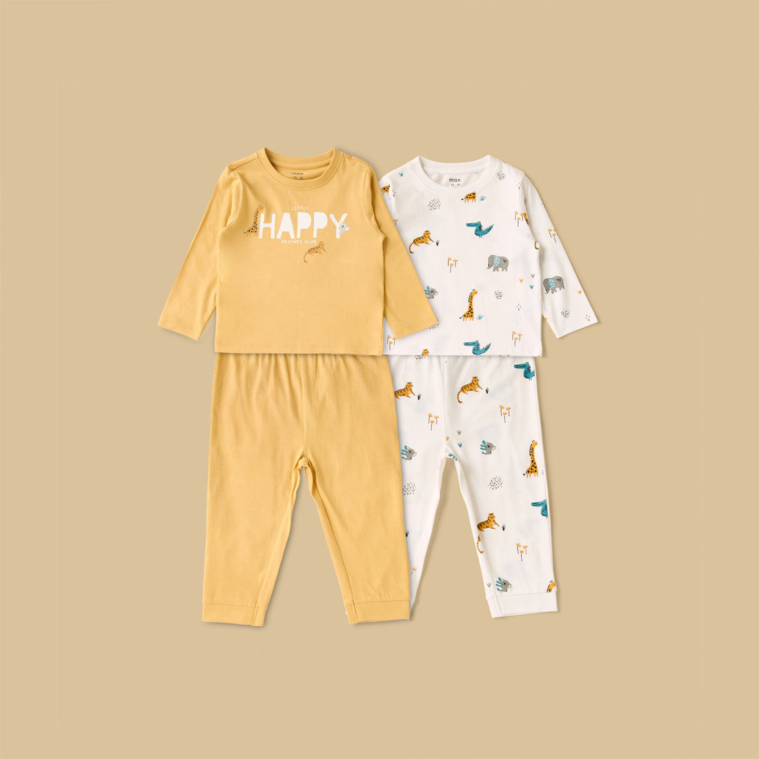 Pack of 2 - Printed T-shirts and Pyjamas - Multicolour / 12-18 mths
