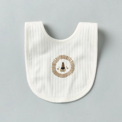 Pack of 2 - Printed Bib with Snap Button Closure