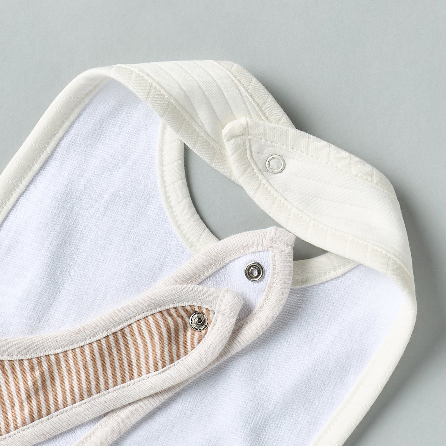 Pack of 2 - Printed Bib with Snap Button Closure