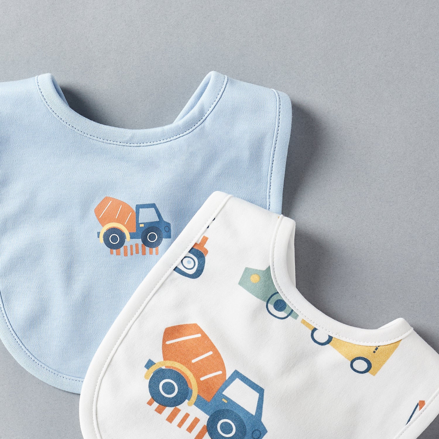 Pack of 2 - Vehicle Print Cotton Bib