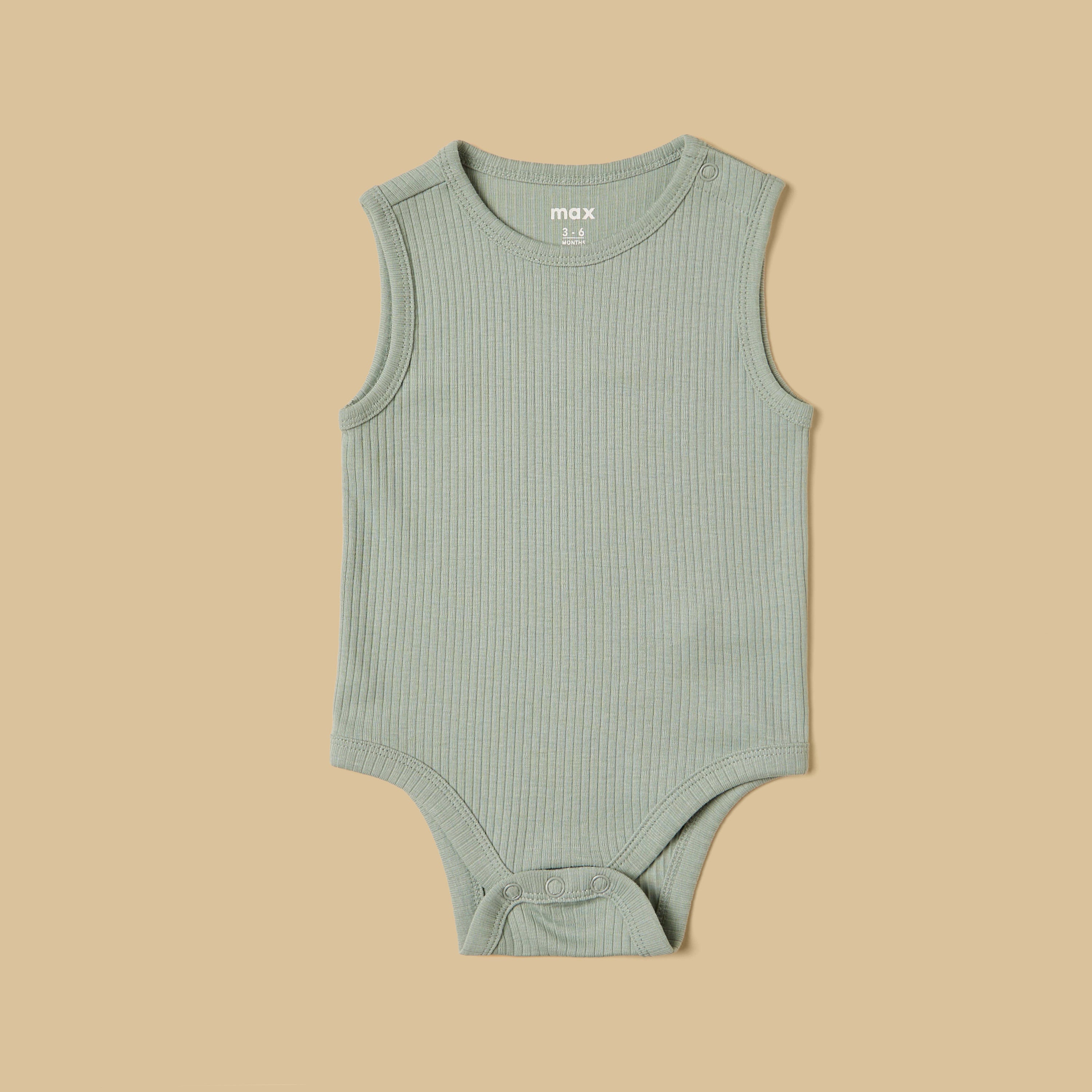 Pack of 3 - Ribbed Sleeveless Bodysuit