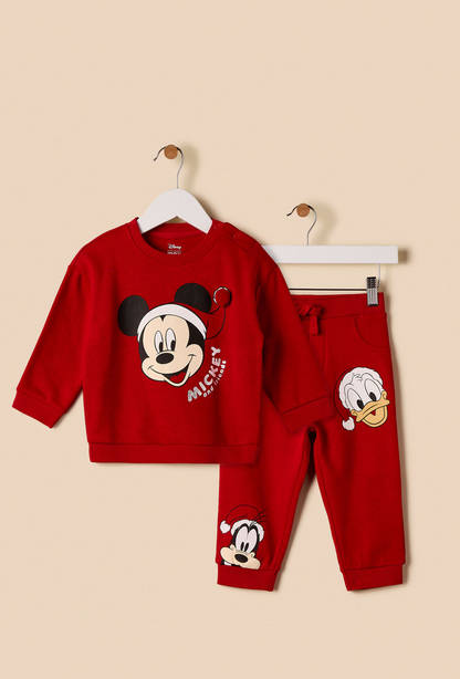 Mickey Mouse and Friends Print Sweatshirt and Joggers Set-undefined-image-1