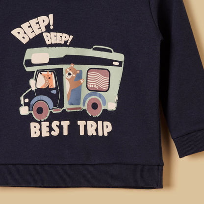 Graphic Print Hooded Sweatshirt