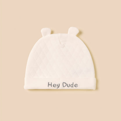 Bear Textured Velour Sleepsuit with Beanie Cap