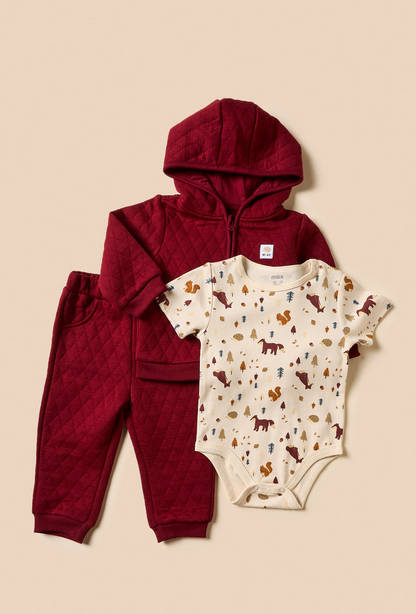 Quilted Hoodie with Joggers and Bodysuit-undefined-image-1