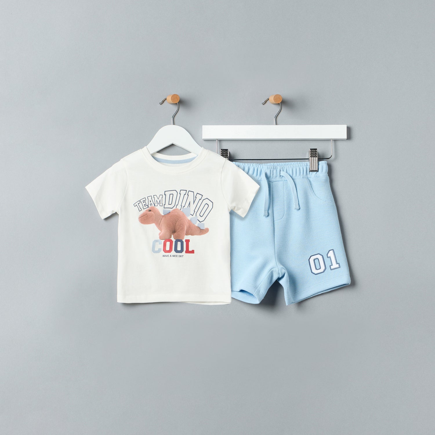 Dinosaur Print T-shirt and Shorts Set