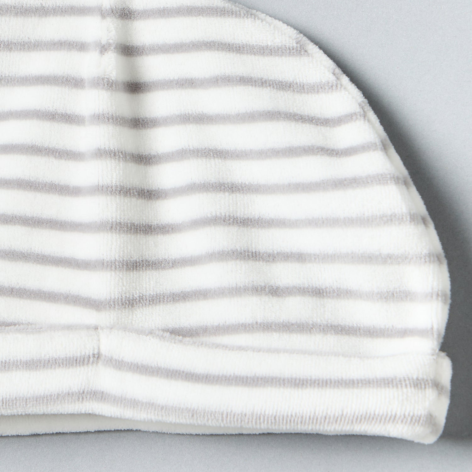 Striped Velour Sleepsuit with Beanie