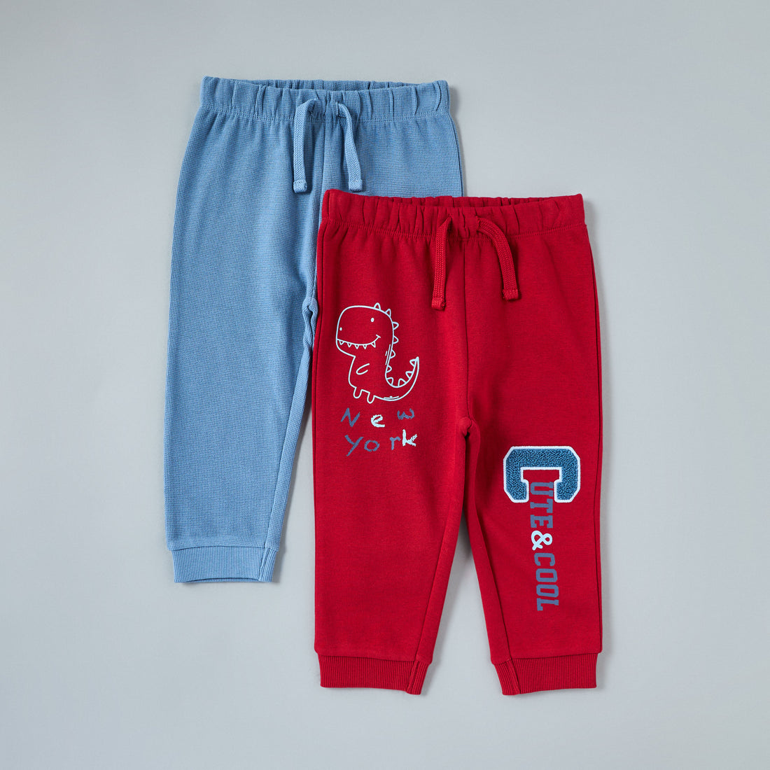 Pack of 2 - Assorted Cotton Joggers - Multicolour / 12-18 mths