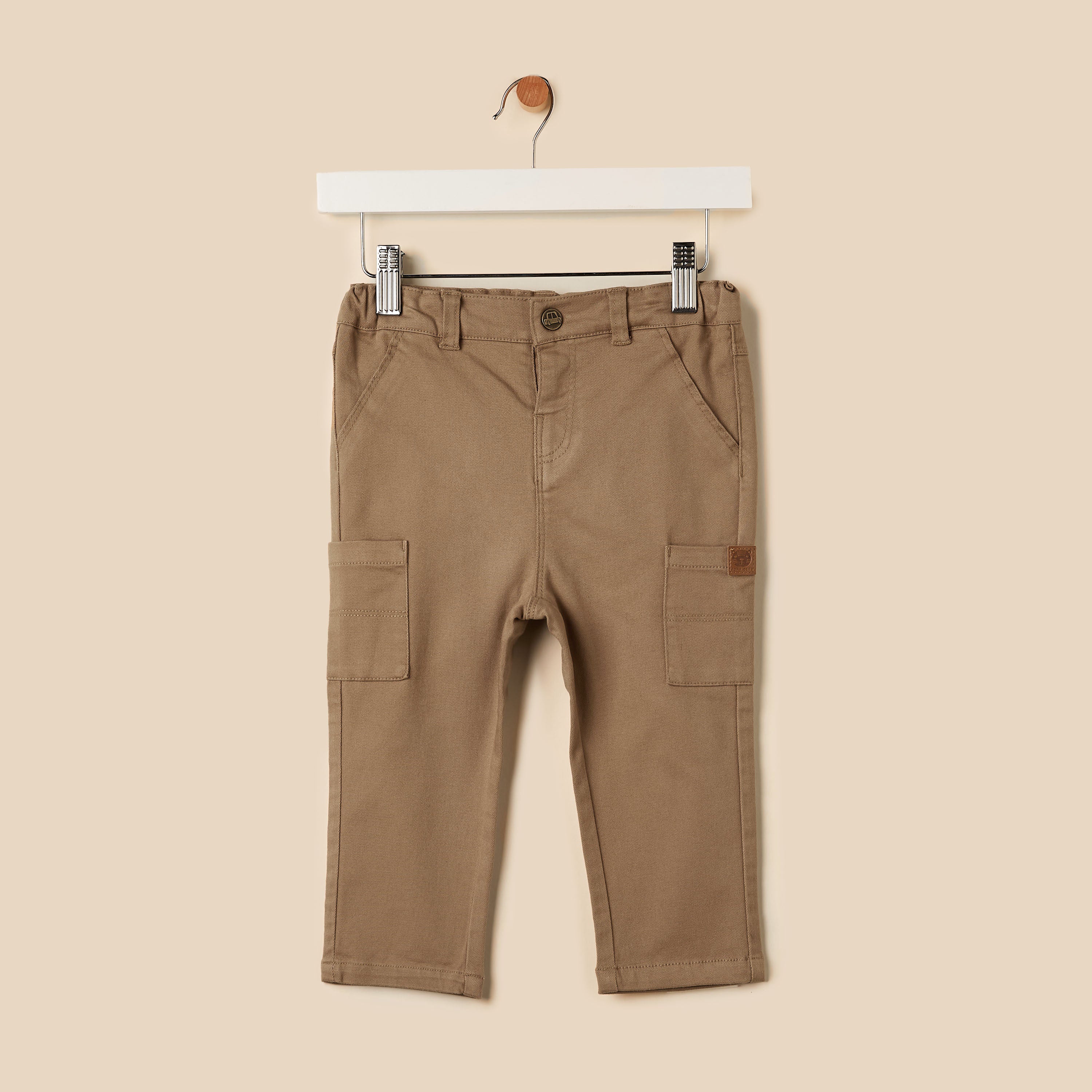 Plain Cargo Pants - Brown
