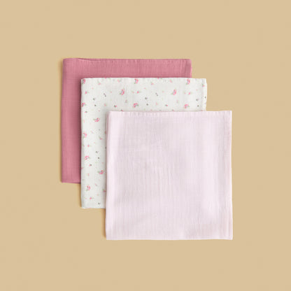 Pack of 3 - Assorted Wash Cloth - Pink / Free Size