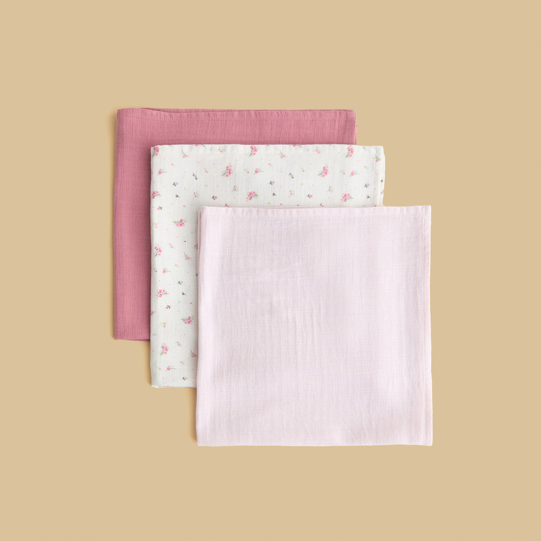 Pack of 3 - Assorted Wash Cloth - Pink / Free Size