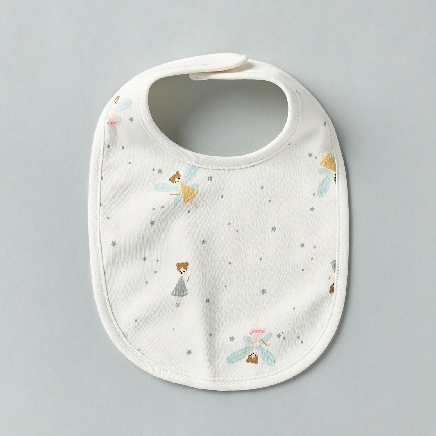 Pack of 2 - Printed Bib with Snap Button Closure