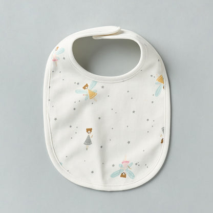 Pack of 2 - Printed Bib with Snap Button Closure