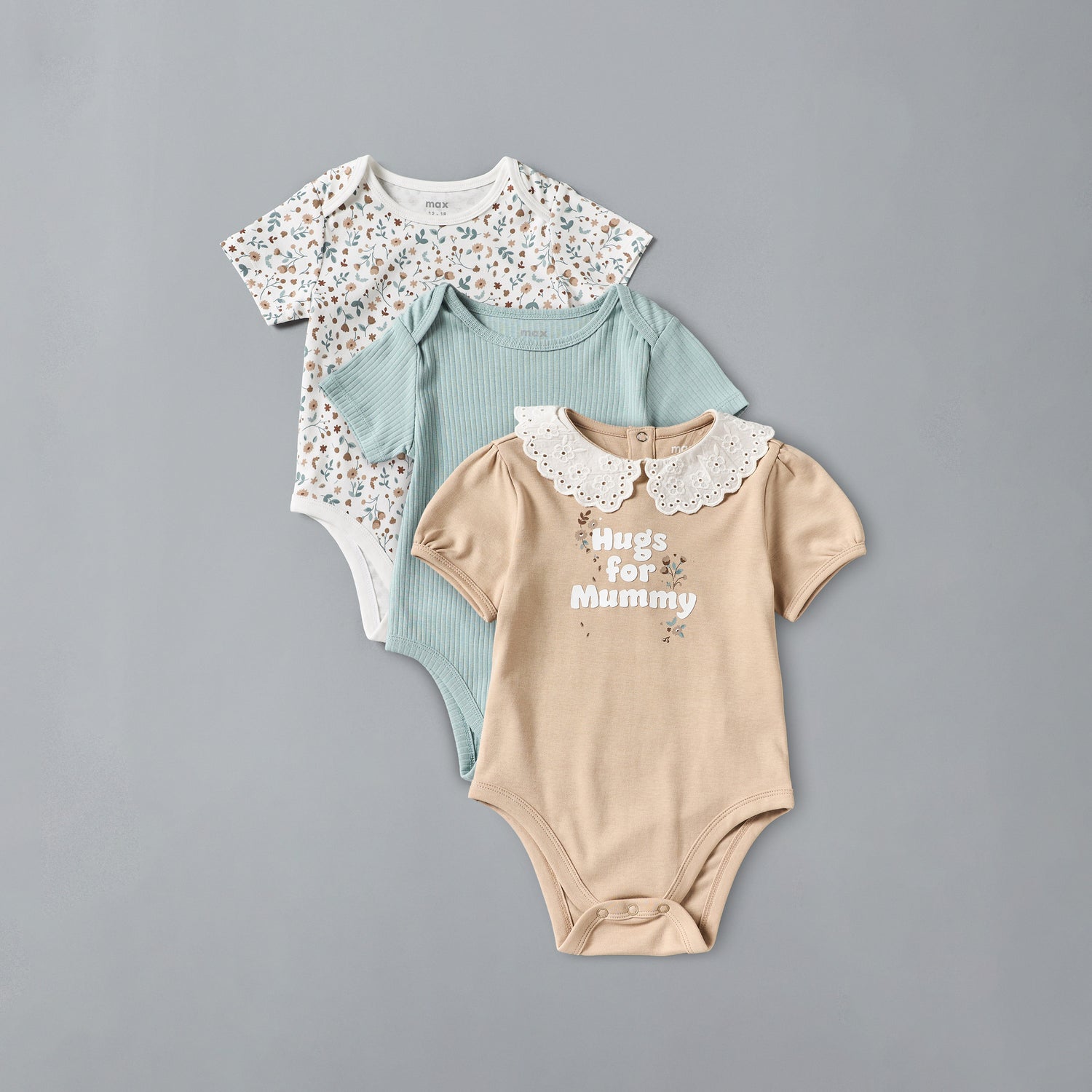 Pack of 3 - Assorted Cotton Bodysuit