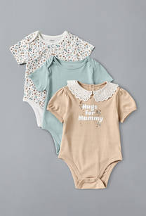 Pack of 3 - Assorted Cotton Bodysuit-undefined-image-1