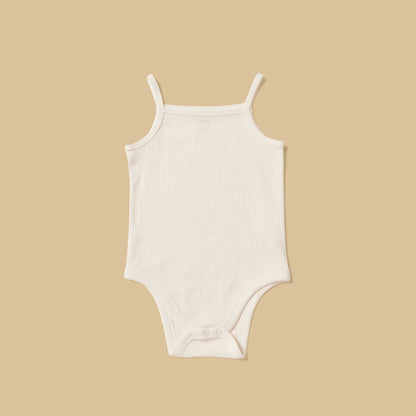 Pack of 3 - Ribbed Cotton Strappy Bodysuit
