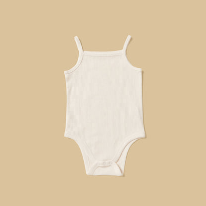 Pack of 3 - Ribbed Cotton Strappy Bodysuit