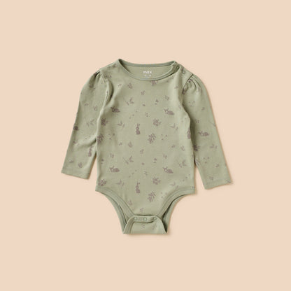 Pack of 3 - Botanical Print Bodysuit