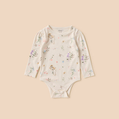 Pack of 3 - Botanical Print Bodysuit