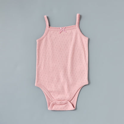 Pack of 5 - Textured Sleeveless Cotton Bodysuit