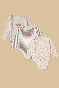 Pack of 3 - Ribbed Cotton Bodysuit-undefined-image-1