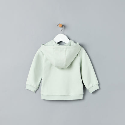 Plain Zip Through Hoodie