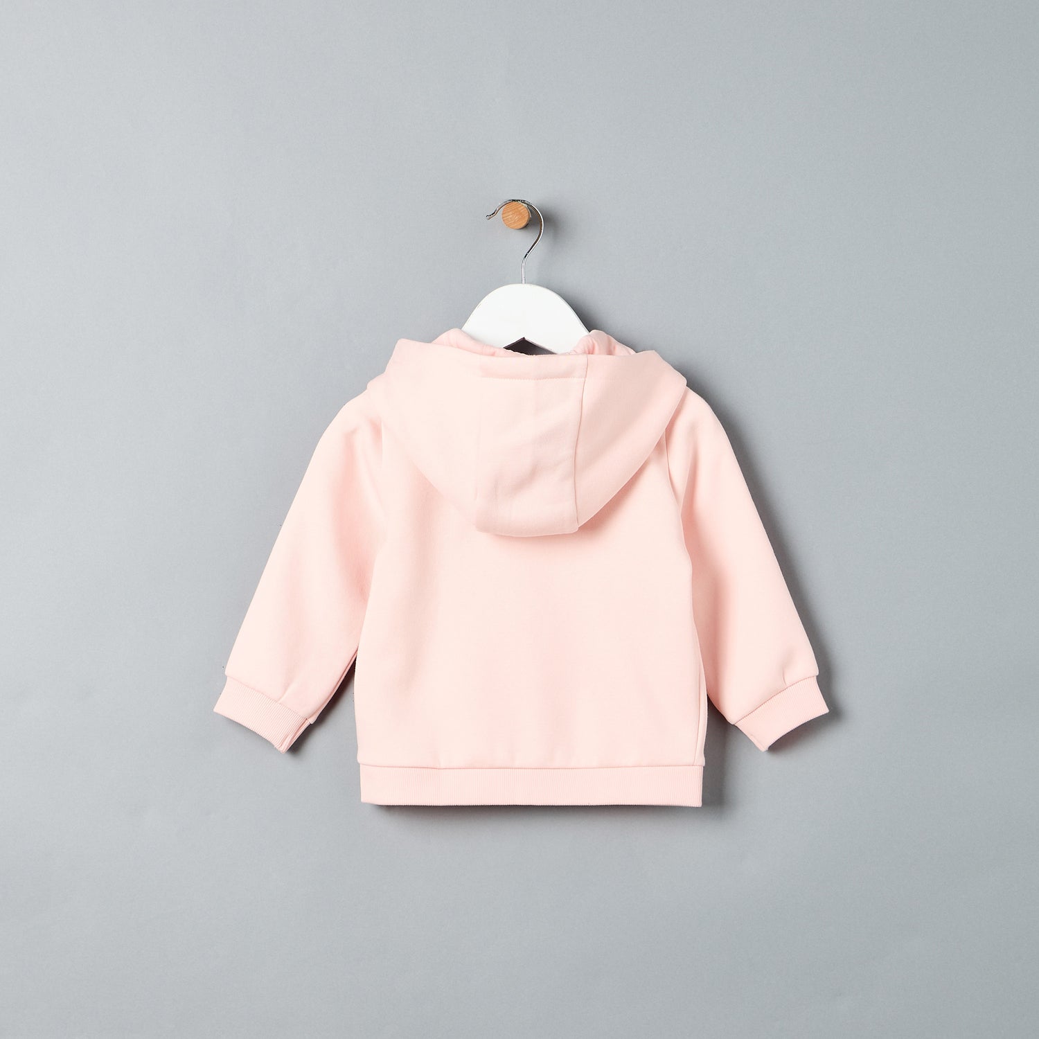 Plain Zip Through Hoodie