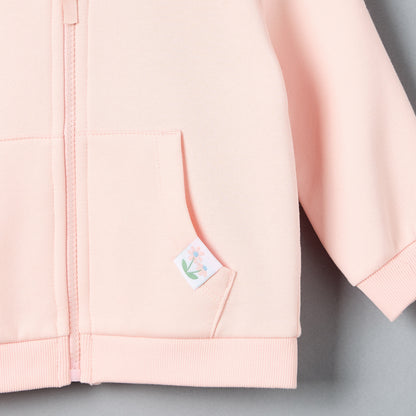 Plain Zip Through Hoodie