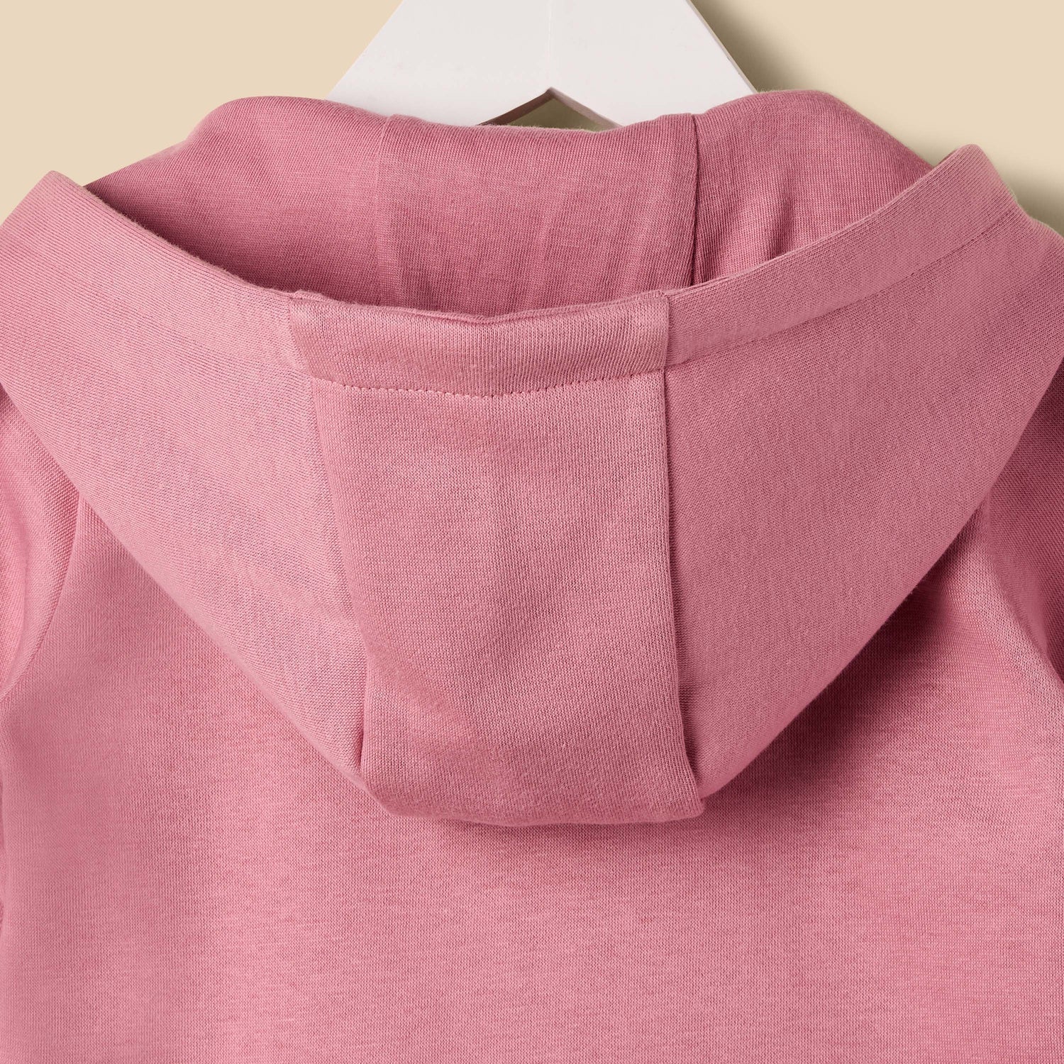 Plain Zip Through Hoodie