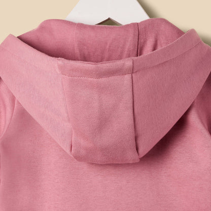 Plain Zip Through Hoodie