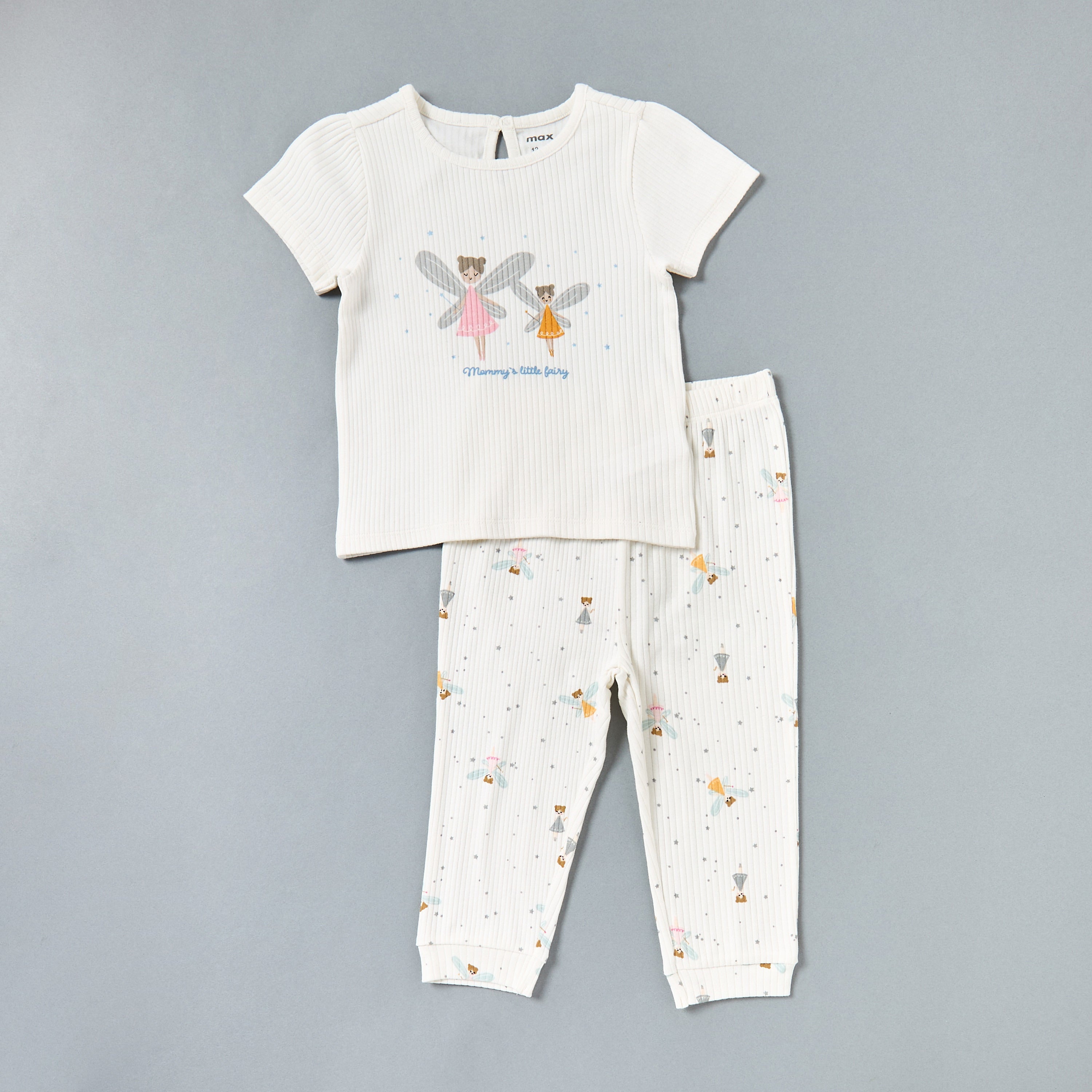 Pack of 2 - Printed Cotton Pyjama Set