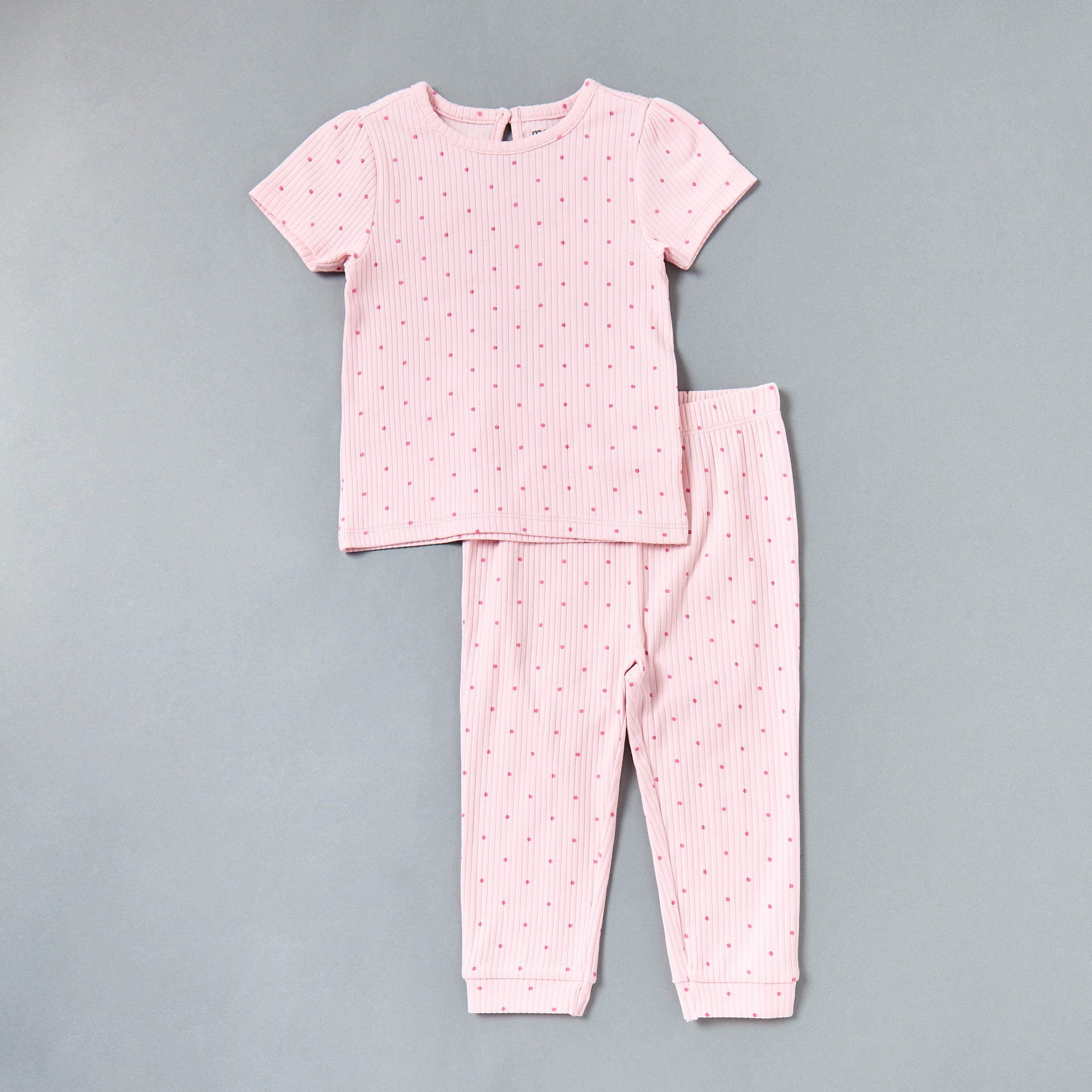 Pack of 2 - Printed Cotton Pyjama Set