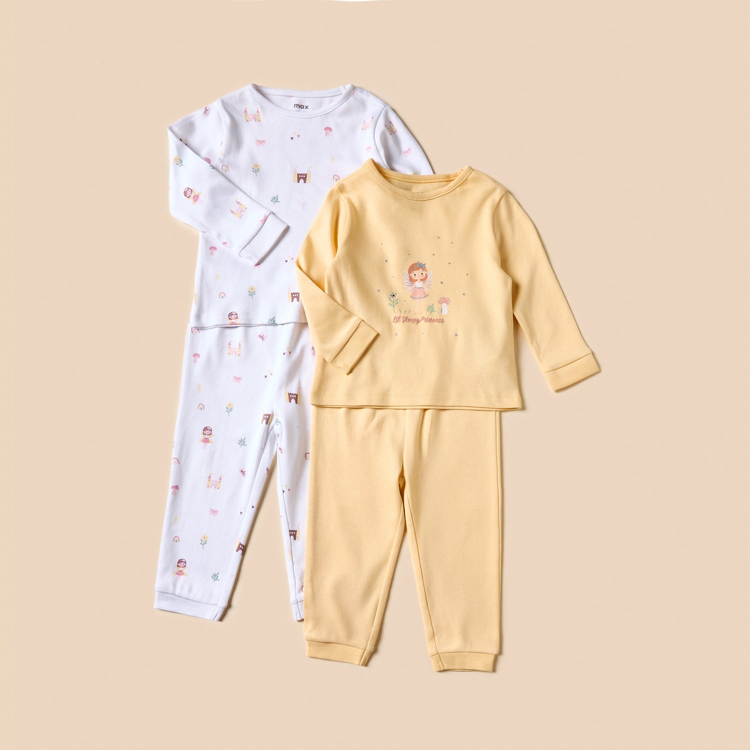 Pack of 2 - Fairy Print T-shirt and Pyjamas Set - Multicolour / 12-18 mths