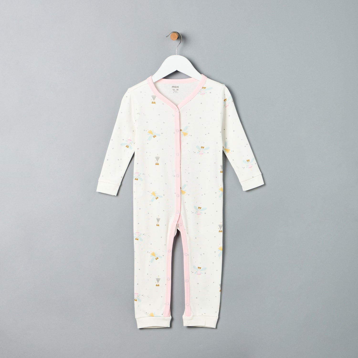 All-Over Fairy Print Sleepsuit with Headband