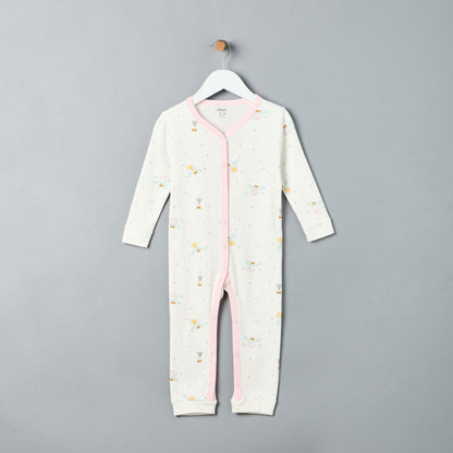 All-Over Fairy Print Sleepsuit with Headband