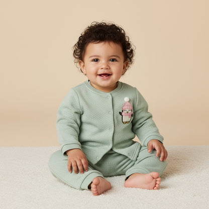 Penguin Embroidered Pyjama Set