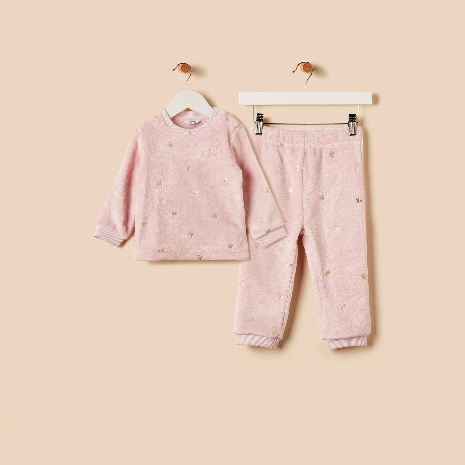 Heart Foil Print Pyjama Set