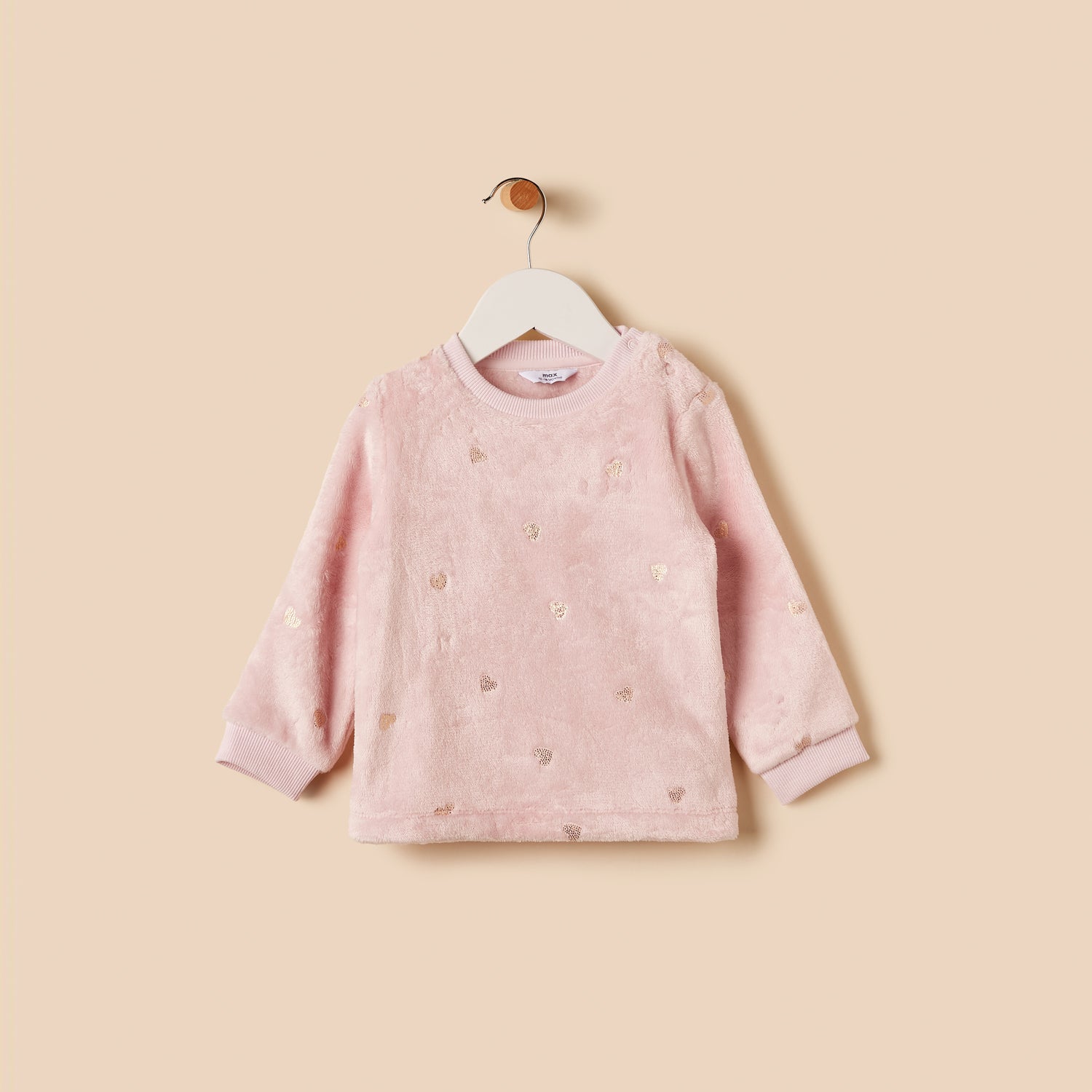 Heart Foil Print Pyjama Set
