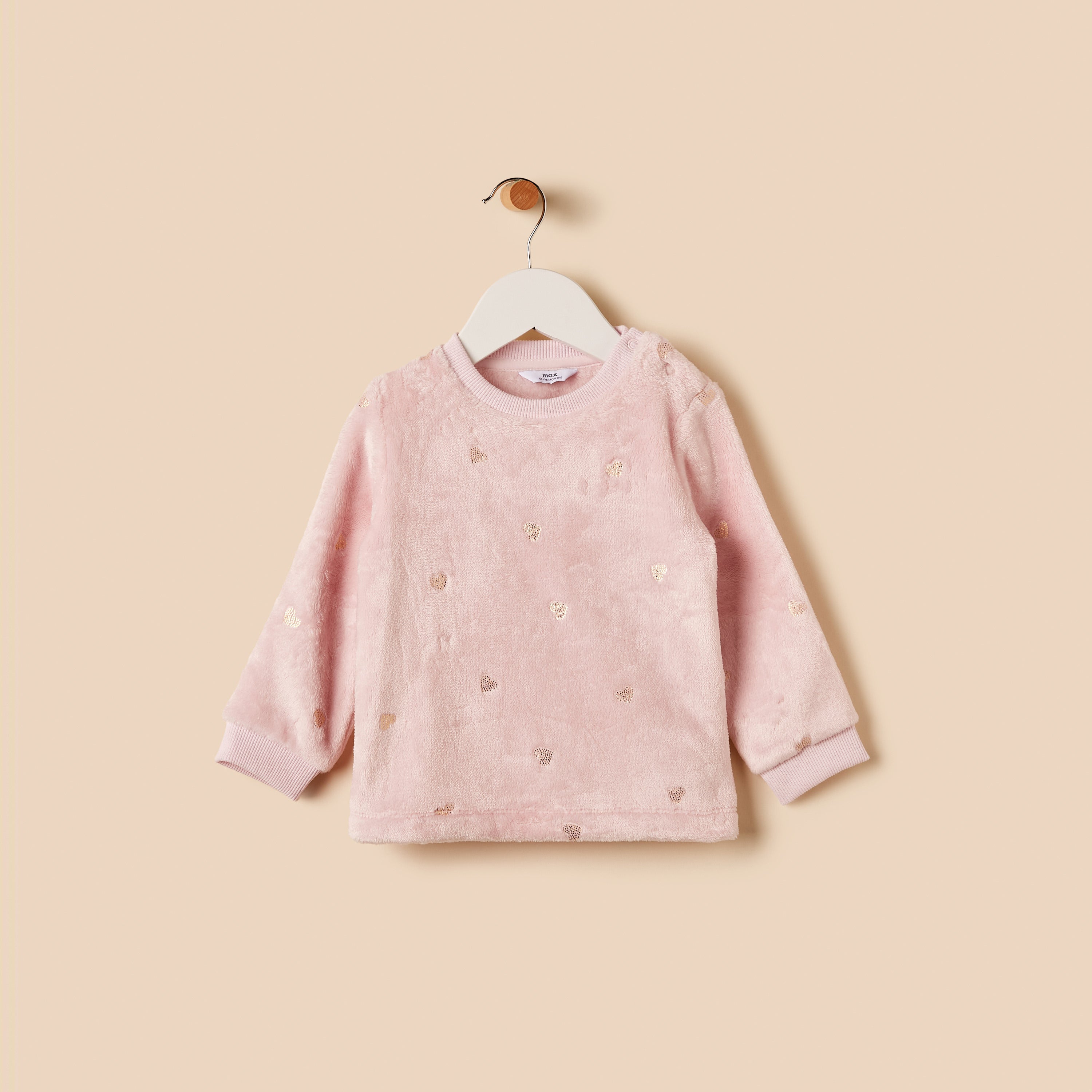 Heart Foil Print Pyjama Set