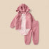 Bunny Embossed Hoodie with Bodysuit and Joggers - Pink / 12-18 mths