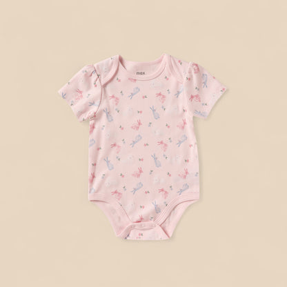 Bunny Embossed Hoodie with Bodysuit and Joggers