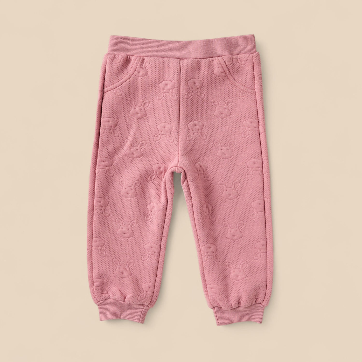 Bunny Embossed Hoodie with Bodysuit and Joggers