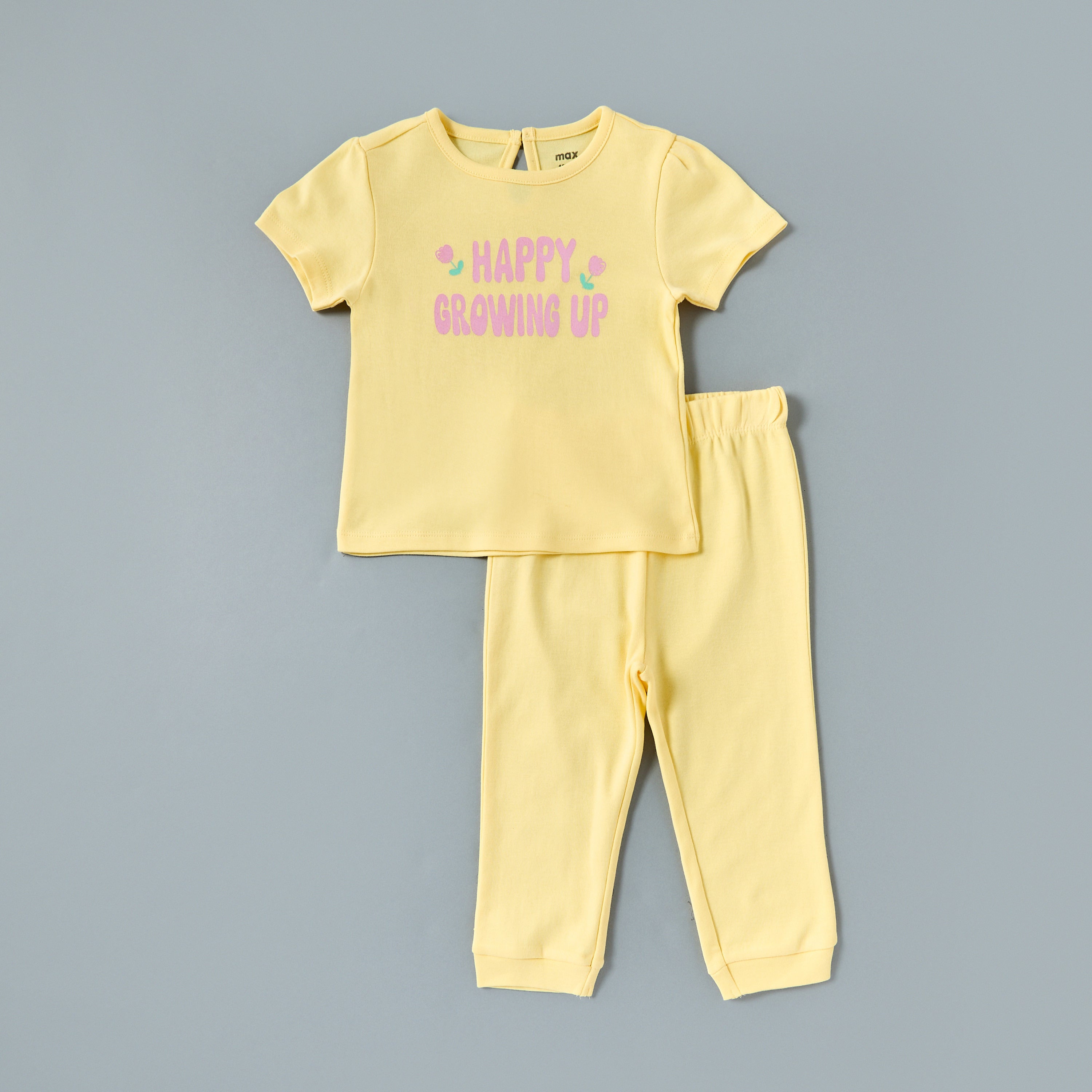 Pack of 2 - Printed Cotton Pyjama Set