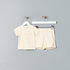 Textured T-shirt and Shorts Set - Cream / 12-18 mths
