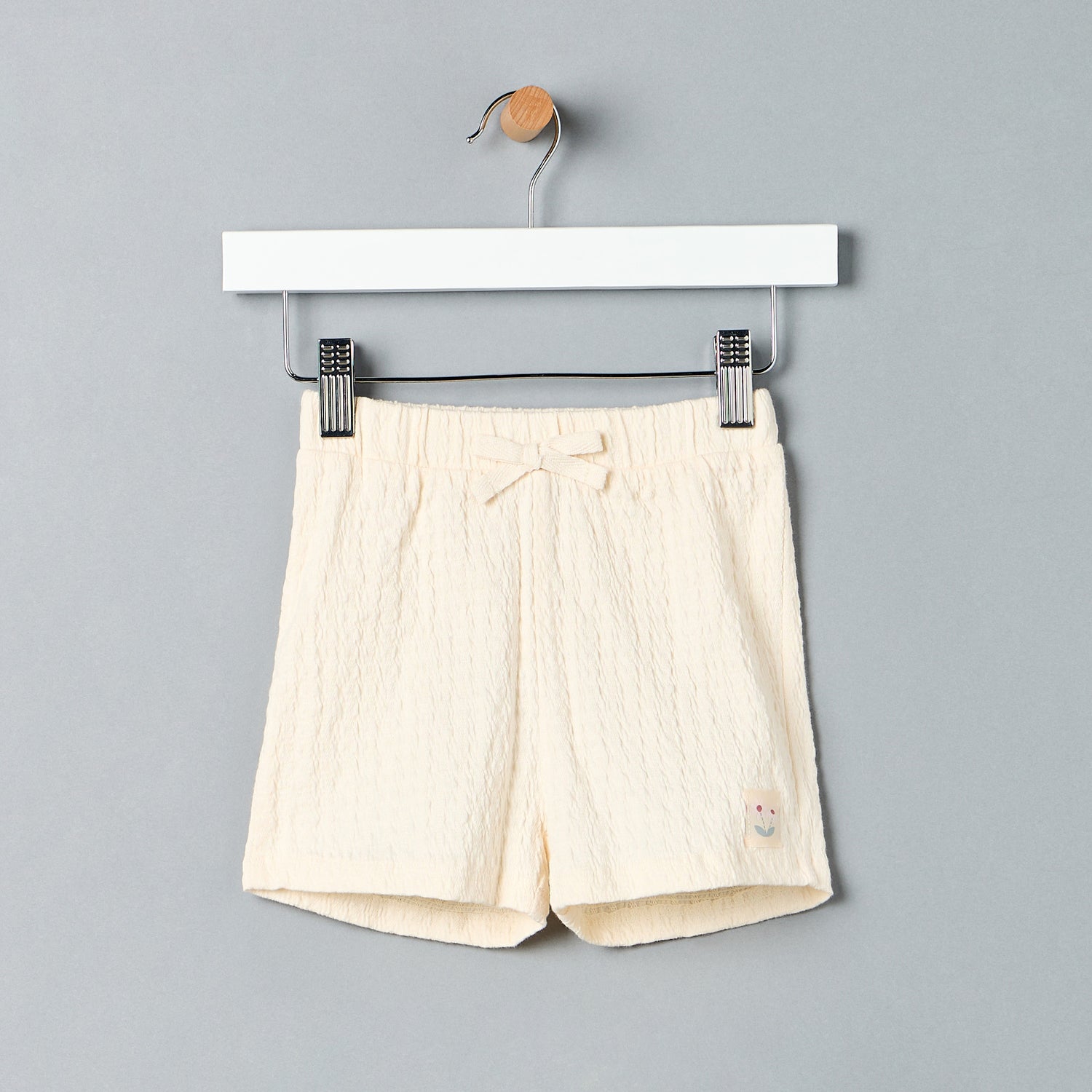 Textured T-shirt and Shorts Set