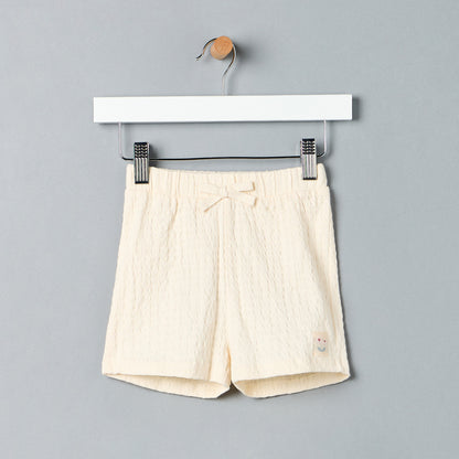 Textured T-shirt and Shorts Set